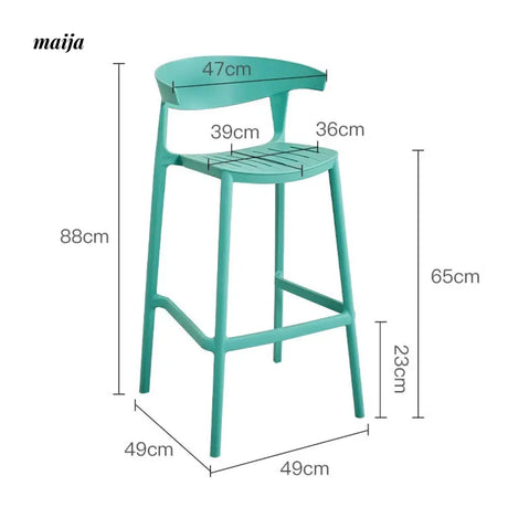 Simple Stackable Plastic Bar Stool from maija
