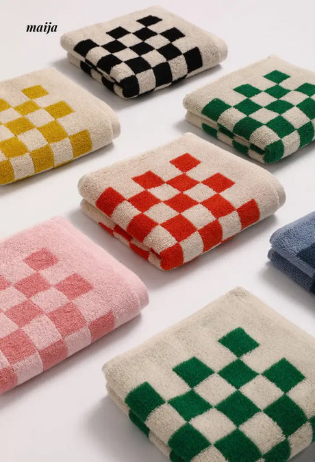 Colourful Checkmate Hand Towel from Nuanyou