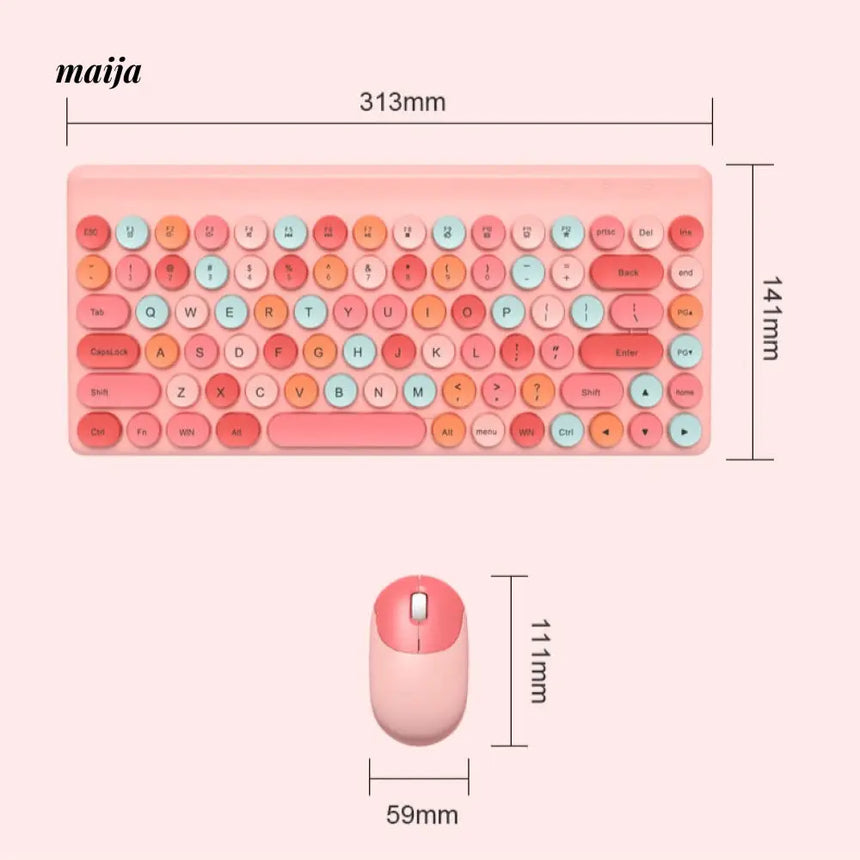 Candy Colour Keyboard Mouse Set from Tounee