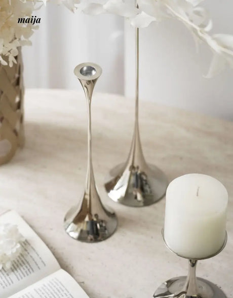 Meteor Stainless Steel Candle Holder Set from maija
