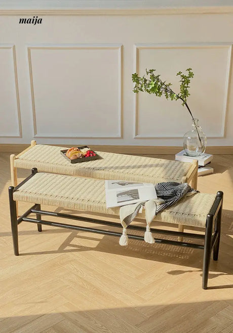 Woven Shoe Changing Stool from IOI HOME