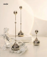 Teardrop Stainless Steel Candle Holder Set from maija
