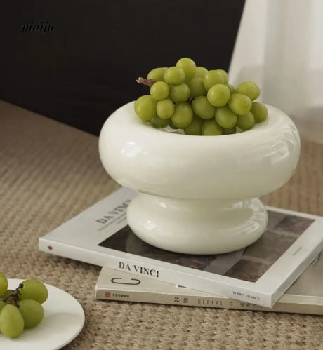 Glossy Marshmallow Ceramic Fruit Bowl from maija
