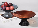 Emerald Ribbed Glass Fruit Bowl from maija