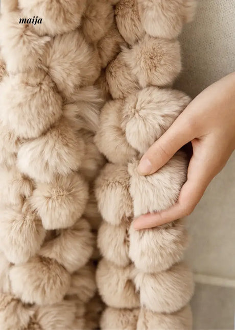 Rabbit Snowball Fluffy Velvet Throw from milamila