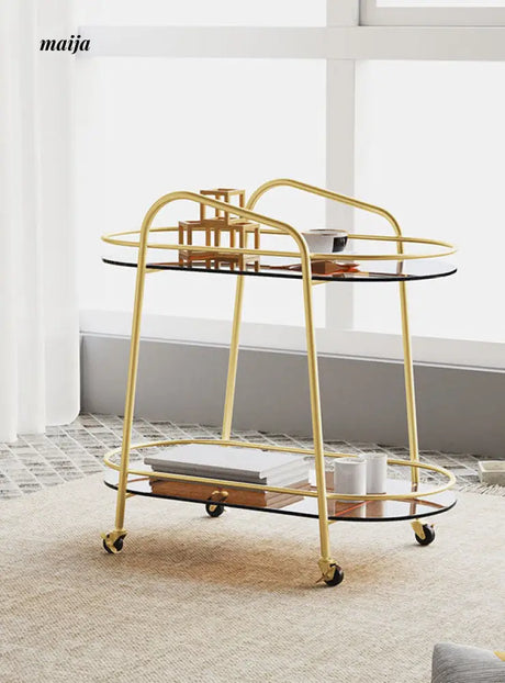Melanie Oval Tinted Glass Dining Cart from maija