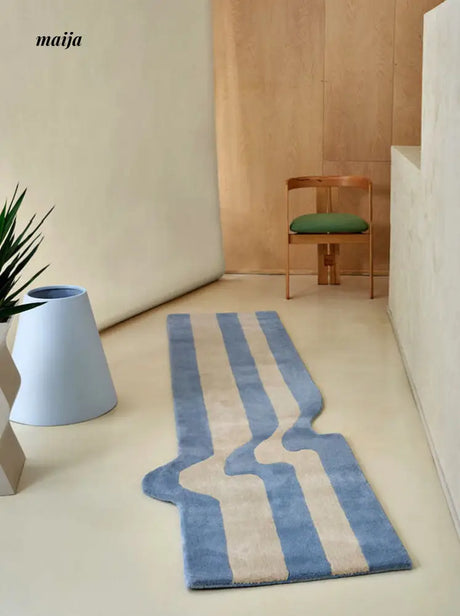 Irregular Stripe Bedside Rug from maija