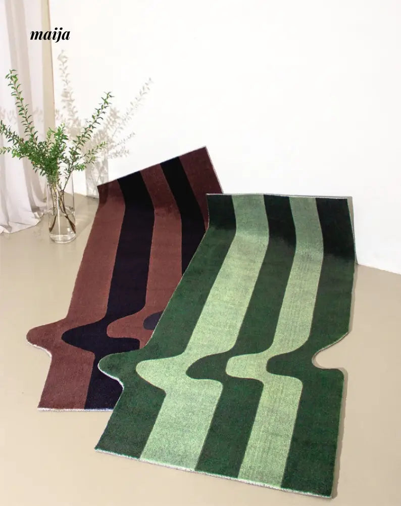 Irregular Stripe Bedside Rug from maija