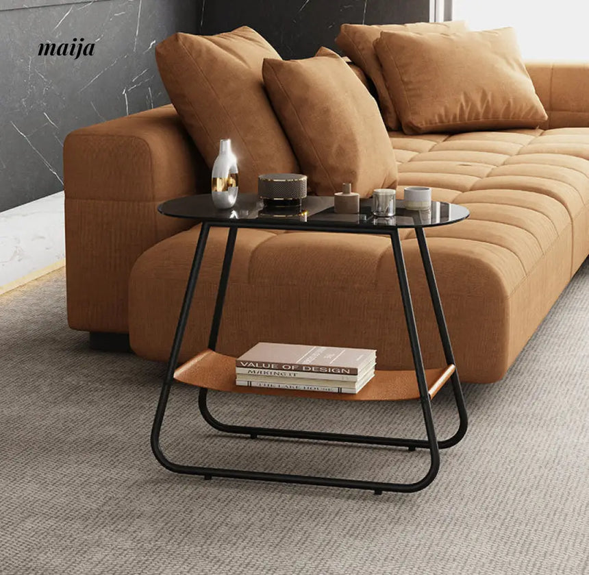 Melanie Oval Tinted Glass Coffee Table from maija