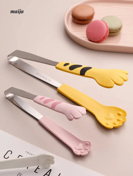 Colourful Cat Paw Kitchen Tongs from maija