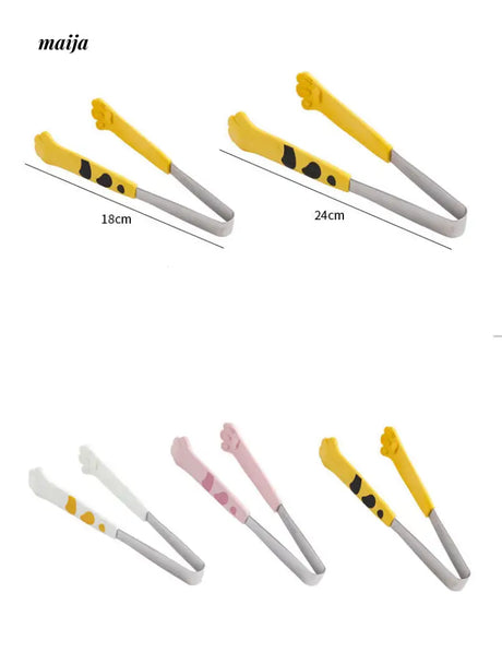 Colourful Cat Paw Kitchen Tongs from maija
