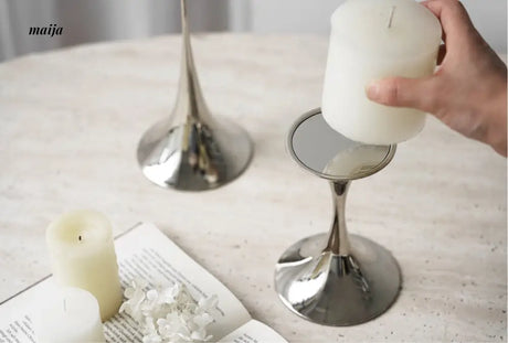 Meteor Stainless Steel Candle Holder Set from maija