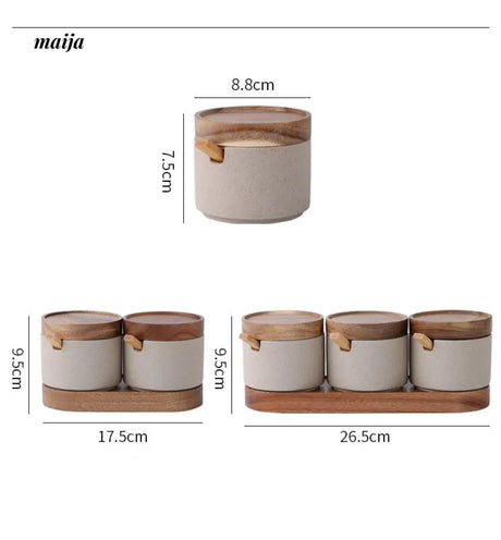 Japanese Seasoning Jar Set from Lugukawa