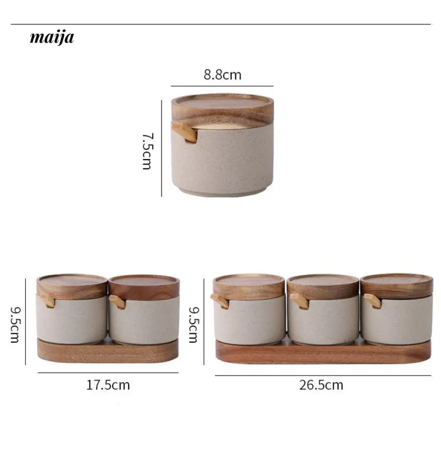 Japanese Seasoning Jar Set from Lugukawa