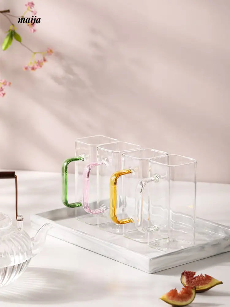 Square Jelly Milk Tea Glass from maija