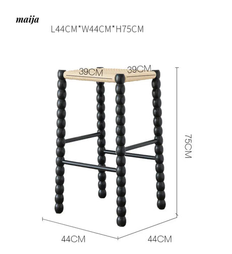 French Braid Woven Rattan Chair from maija