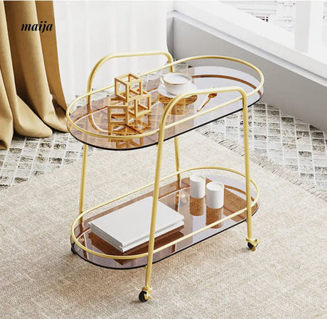 Melanie Oval Tinted Glass Dining Cart from maija