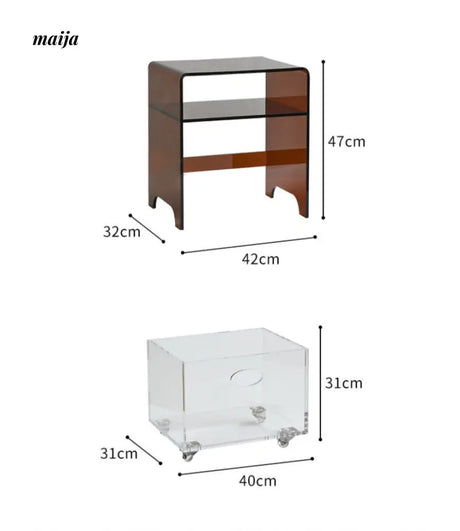 Amber Acrylic Side Table from maija