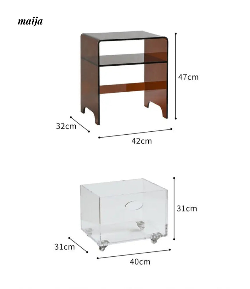 Amber Acrylic Side Table from maija