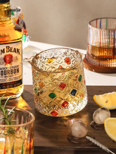 Stained Glass Rotating Whisky Tumbler from bear valley