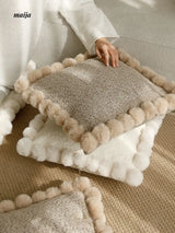 Sunflower Fur Cream Cushion from milamila