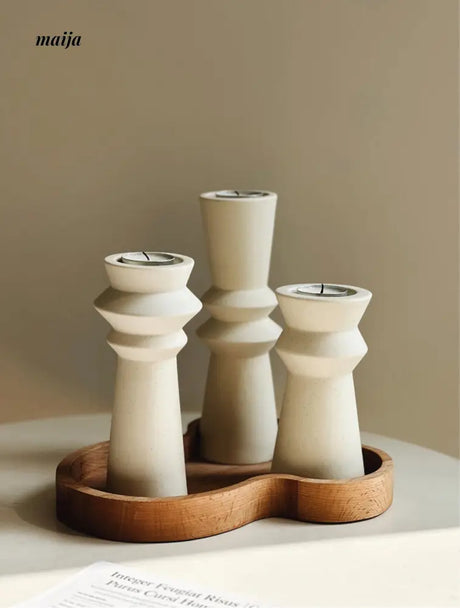 Enzo Ceramic Candle Holder from maija