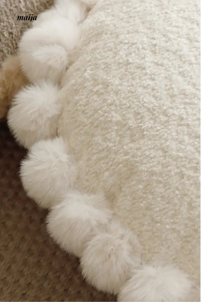 Sunflower Fur Cream Cushion from milamila
