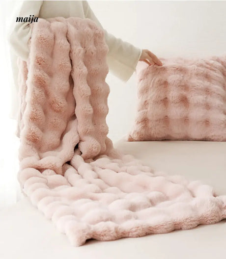 Velvet Bubble Cushion and Blanket from milamila