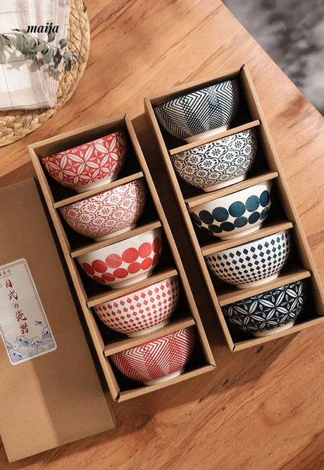 Japanese Retro Style Ceramic Rice Bowl from LUAY