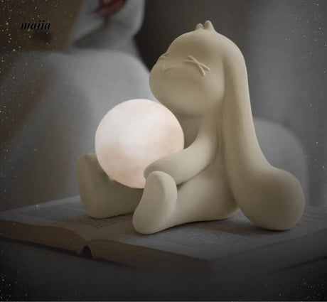 Jade Rabbit Hugging Moon Night Lamp from maija