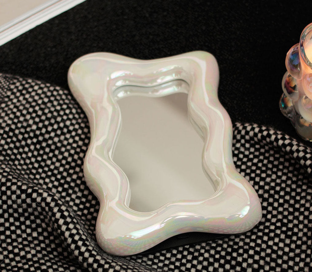Kiera Glossy Ceramic Desk Mirror from maija
