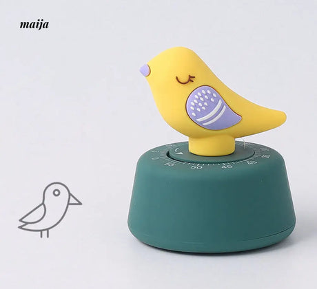 Colourful Pigeon Kitchen Timer from Luguchuan