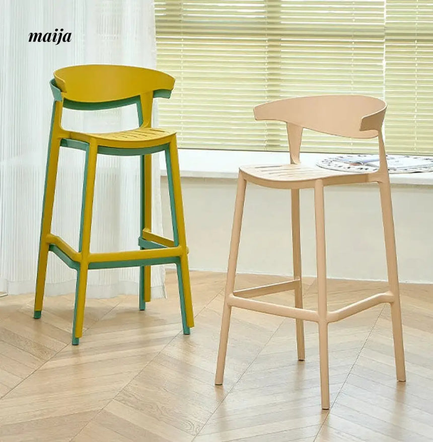 Simple Stackable Plastic Bar Stool from maija