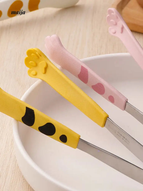 Colourful Cat Paw Kitchen Tongs from maija