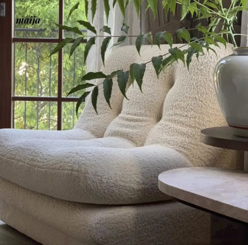 Fredderick White Boucle Single Sofa from maija