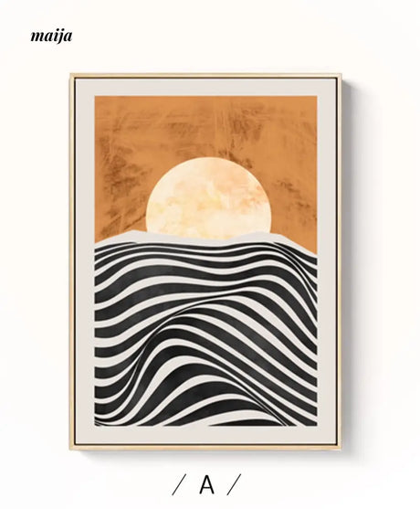 Sunset Abstract Line Painting from maija