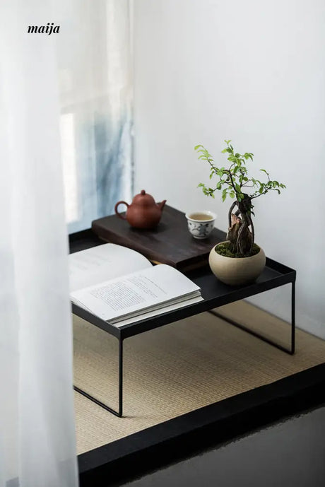Black Japanese Style Sencha Table from Caomu Temple