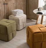 Woven Corduroy Cube Stool from maija