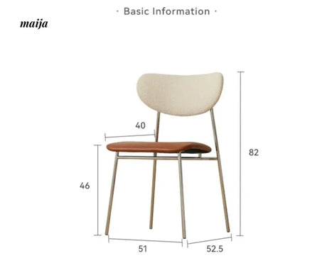 Anamoda Leather Boucle Dining Chair from maija