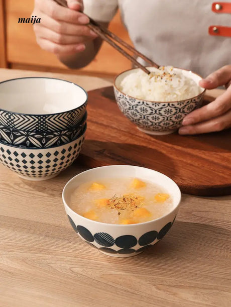 Japanese Retro Style Ceramic Rice Bowl from LUAY