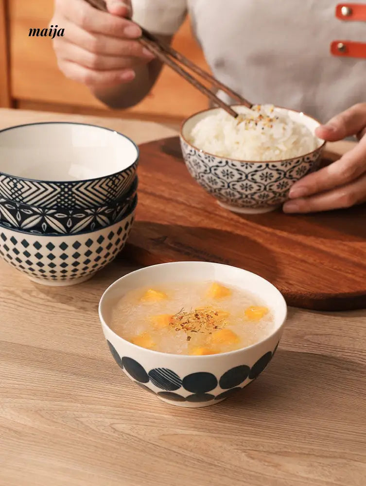 Japanese Retro Style Ceramic Rice Bowl from LUAY