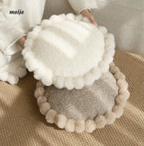 Sunflower Fur Cream Cushion from milamila