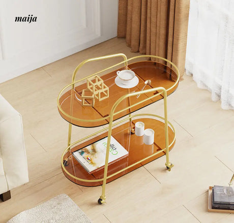 Melanie Oval Tinted Glass Dining Cart from maija