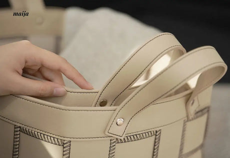 Brownie Woven Leather Storage Basket from LAMOME DECO