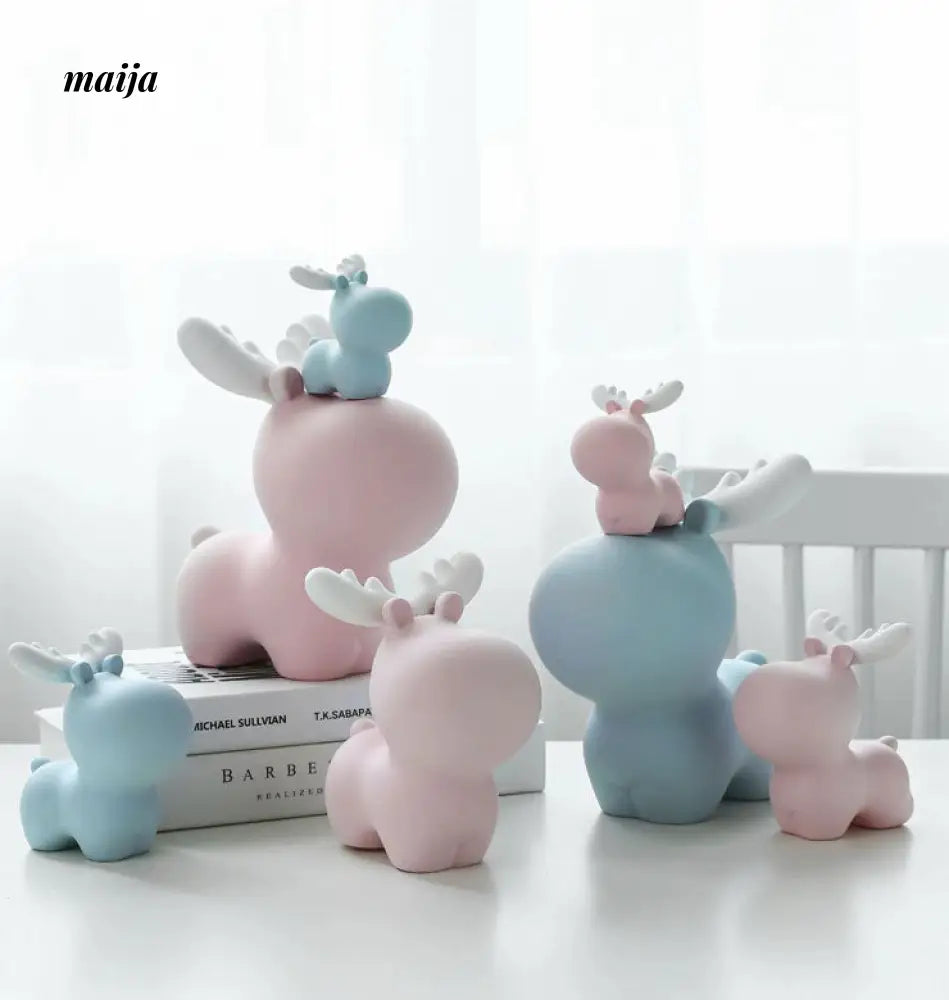 Pastel Reindeer Piggy Bank from maija
