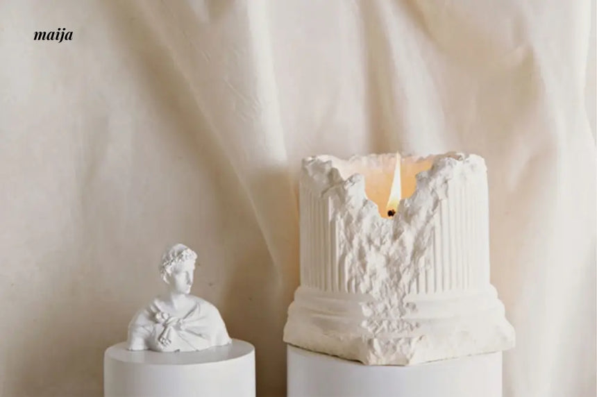 Greek Ruins Column Candle from Joy Spread