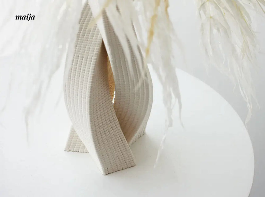 Renee Texture Twist Ceramic Vase from maija
