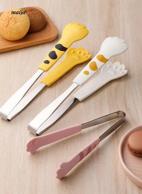 Colourful Cat Paw Kitchen Tongs from maija