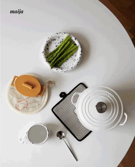 Geometric Cotton Pan Coaster from maija