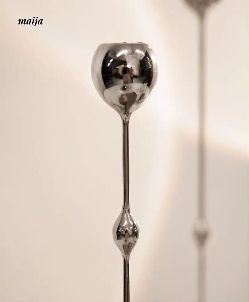 Teardrop Stainless Steel Candle Holder Set from maija